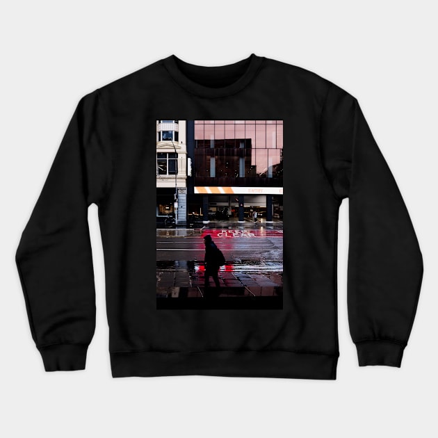 Heading home in the rain Crewneck Sweatshirt by athexphotographs